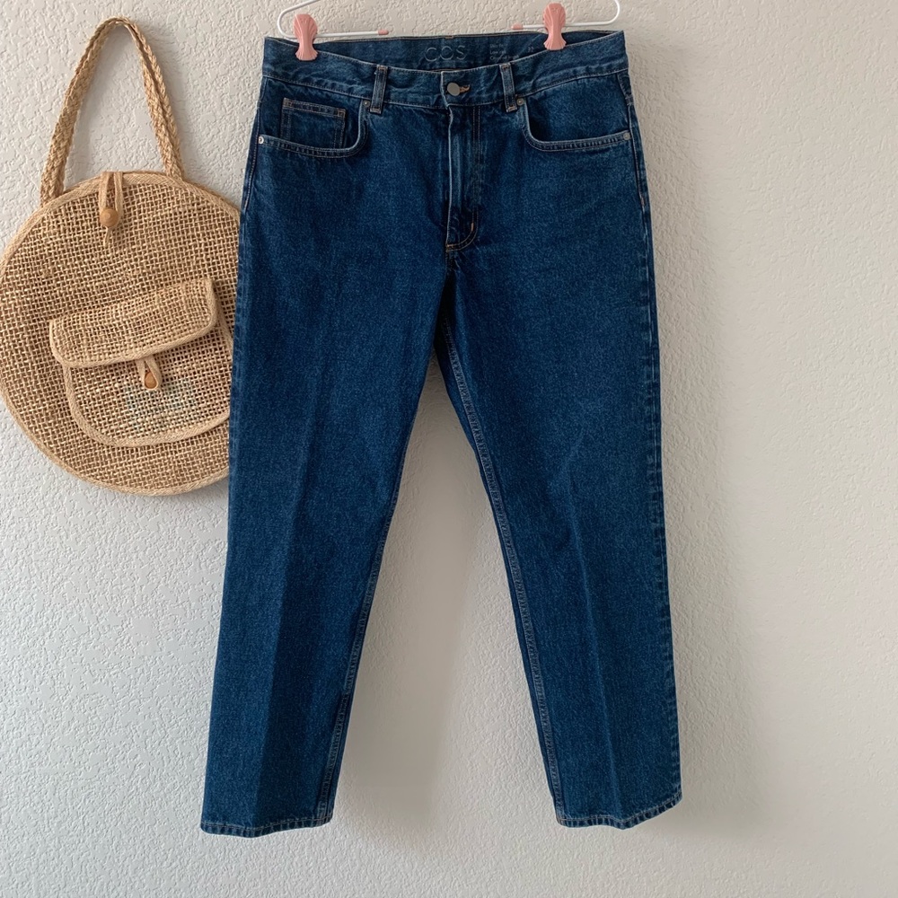 COS Slim Fit Low Rise Cropped Denim Jean Pant run small IMO